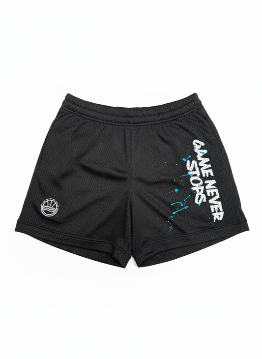 Game Never Stops Shorts Black